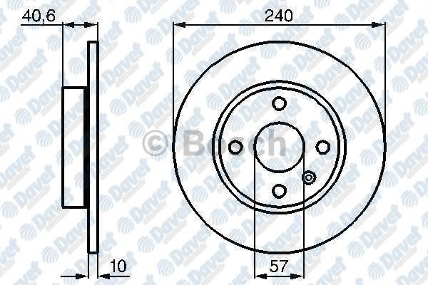 BOSCH 0986478731 Fren Diski Arka 240mm Opel Corsa C 1.4 1.8 09/2000->